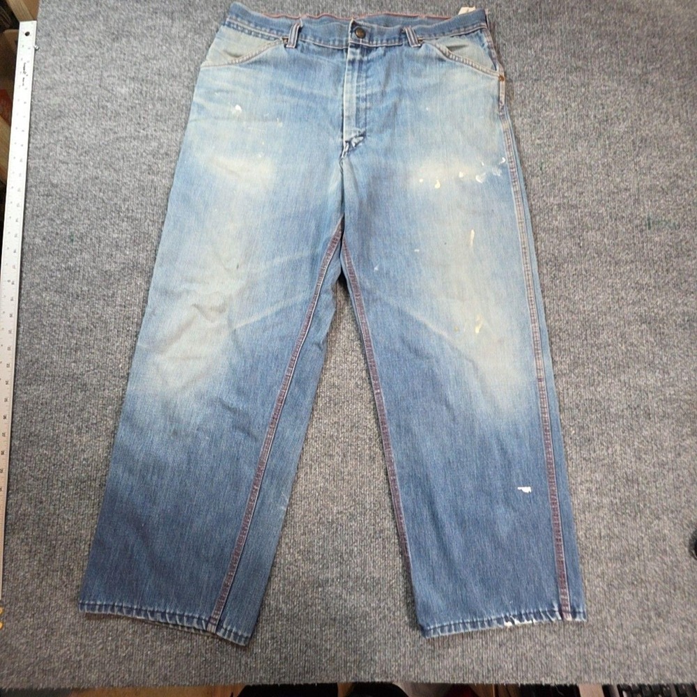 Big Mac Carpenter Jeans Mens 36x27 Blue Medium Wash Relaxed Straight Denim